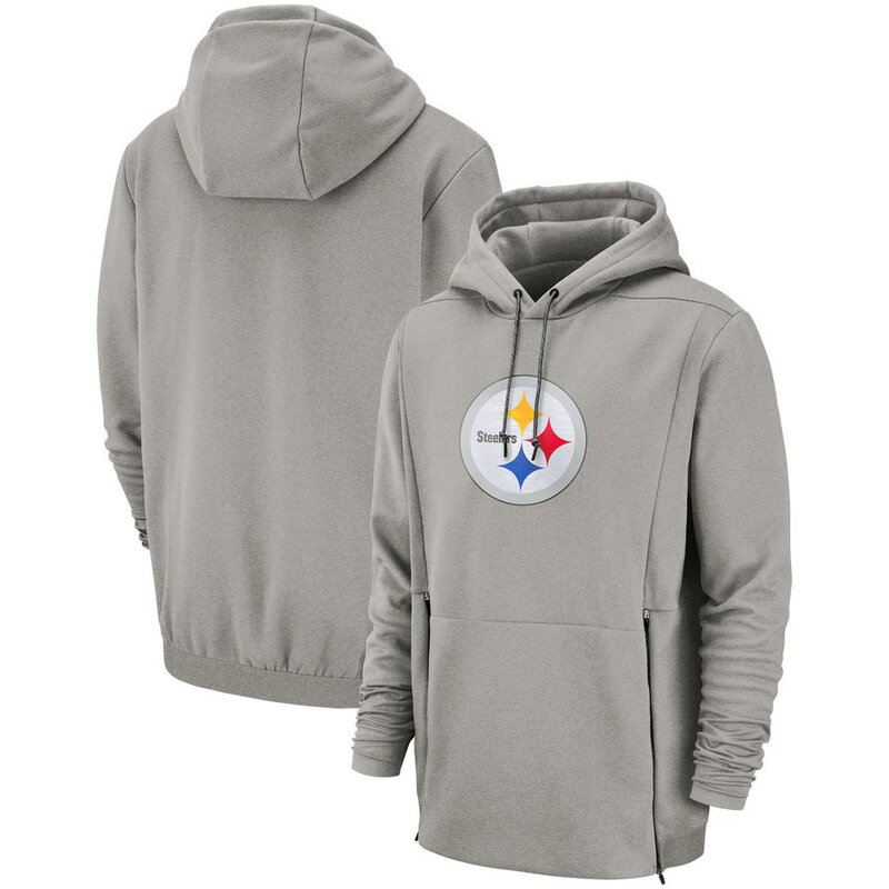 Officially Licensed NFL Team Hoodie Pittsburgh Steelers Football Apparel Grey,Long Sleeve 3D Graphic Hooded Sweatshirt for Unisex america football hoodie merchandise