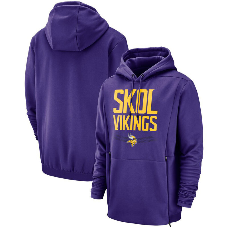 Officially Licensed NFL Team Hoodie SKOL Vikings Apparel Purple,Long Sleeve 3D Graphic Hooded Sweatshirt for Unisex america football hoodie merchandise