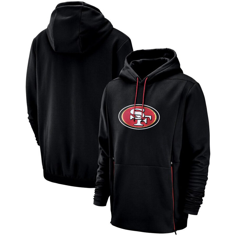 Officially Licensed NFL Team Hoodie San Francisco 49ers Football Apparel Black,Long Sleeve 3D Graphic Hooded Sweatshirt for Unisex america football hoodie merchandise