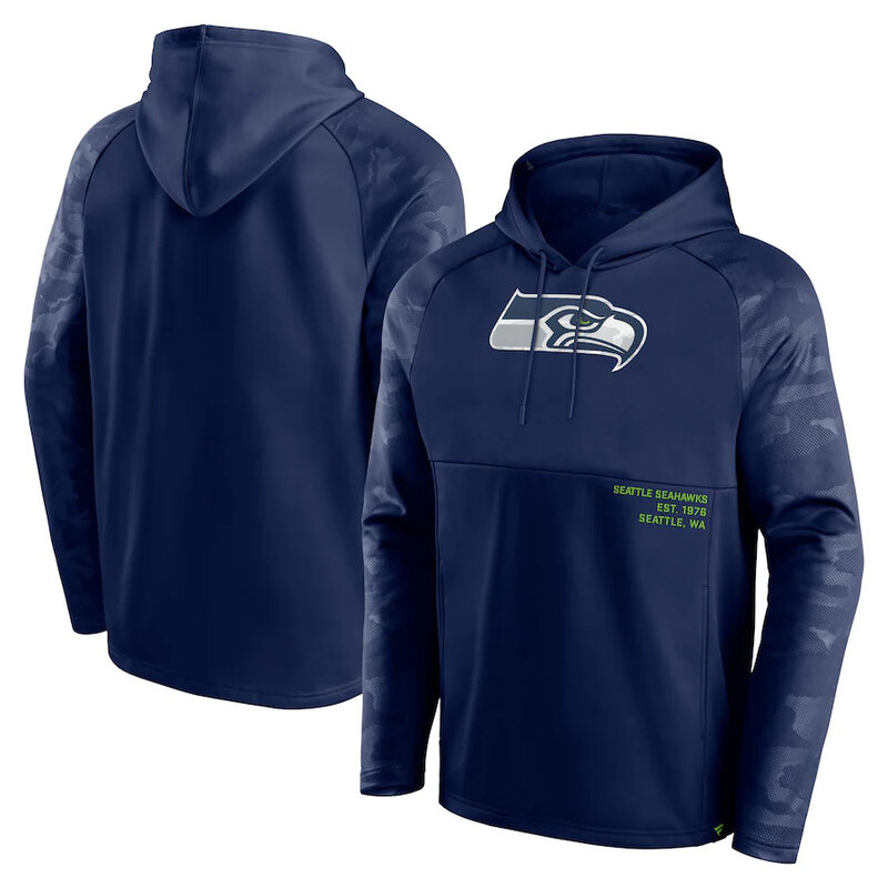 Officially Licensed NFL Team Hoodie Seattle Seahawks Football Gear Blue,Long Sleeve 3D Graphic Hooded Sweatshirt for Unisex america football hoodie merchandise