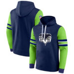 NFL Team Hoodie Seattle Seahawks Footbatll Jersey Blue,Classic Team Logo - Long Sleeve Unisex Adult Pullover Hoodie - Officially Licensed NFL Apparel