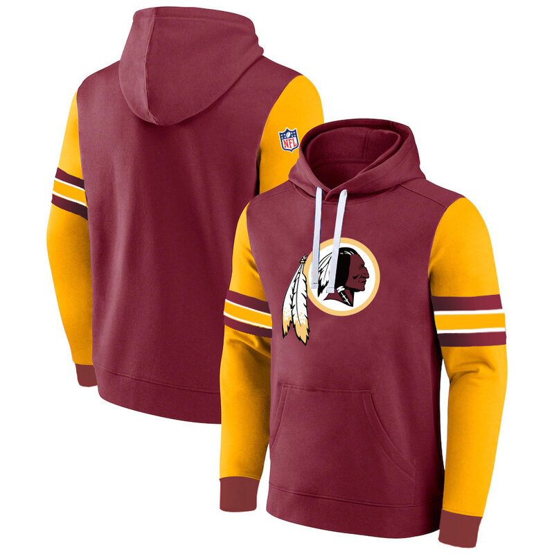 NFL Team Hoodie Washington Redskins Footbatll Jersey Red,Classic Team Logo - Long Sleeve Unisex Adult Pullover Hoodie - Officially Licensed NFL Apparel