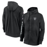 National Football League (NFL) Las Vegas Raiders full zip up hoodie with drawstring hooded for NFL die-heart fans