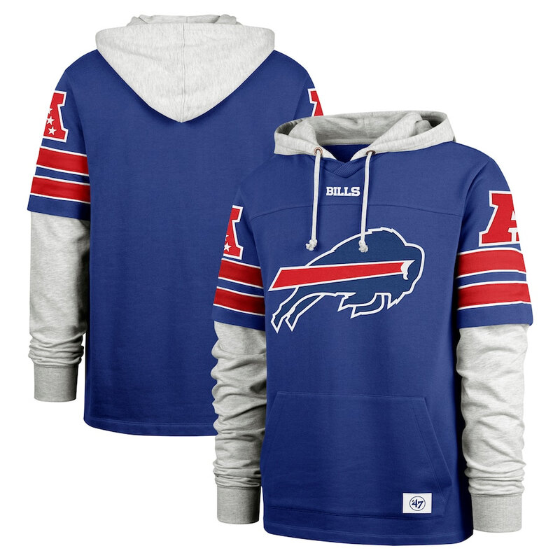 NFL Team Logo Buffalo Bills Pullover Hoodie,Classic Team Logo - Long Sleeve Unisex Adult Pullover Hoodie - Officially Licensed NFL Apparel