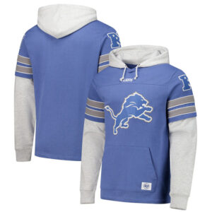 NFL Team Logo Detroit Lions Pullover Hoodie,Classic Team Logo - Long Sleeve Unisex Adult Pullover Hoodie - Officially Licensed NFL Apparel
