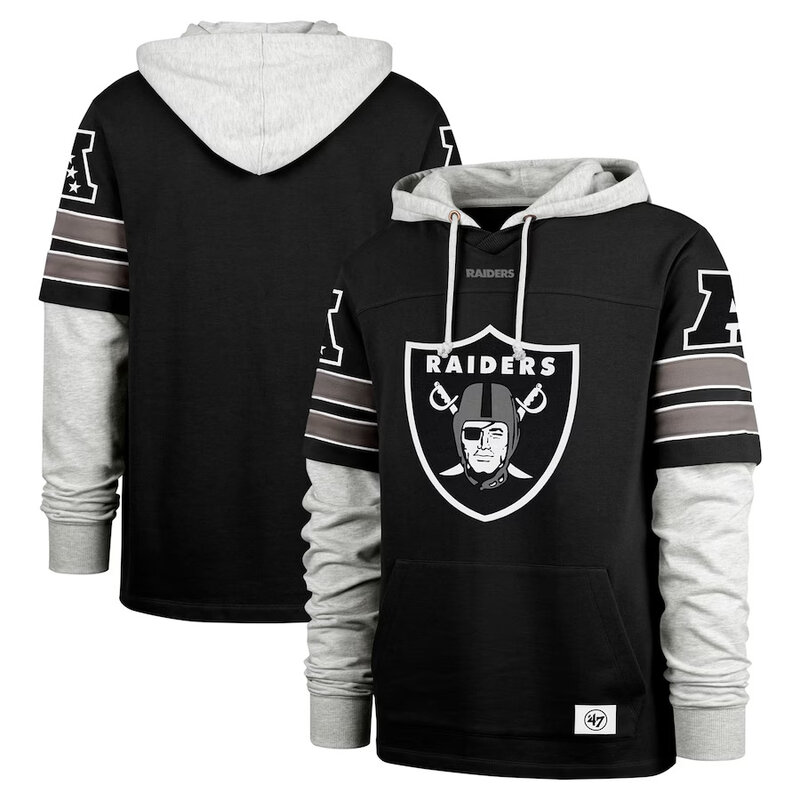 NFL Team Logo Las Vegas Raiders Pullover Hoodie,Classic Team Logo - Long Sleeve Unisex Adult Pullover Hoodie - Officially Licensed NFL Apparel