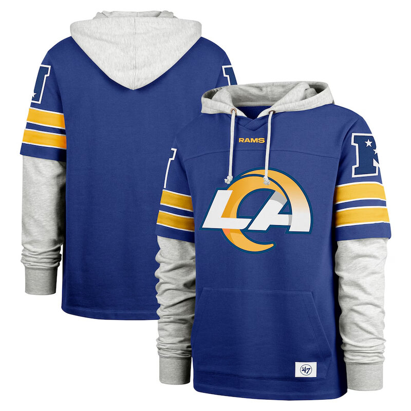 NFL Team Logo Los Angeles Rams Pullover Hoodie,Classic Team Logo - Long Sleeve Unisex Adult Pullover Hoodie - Officially Licensed NFL Apparel