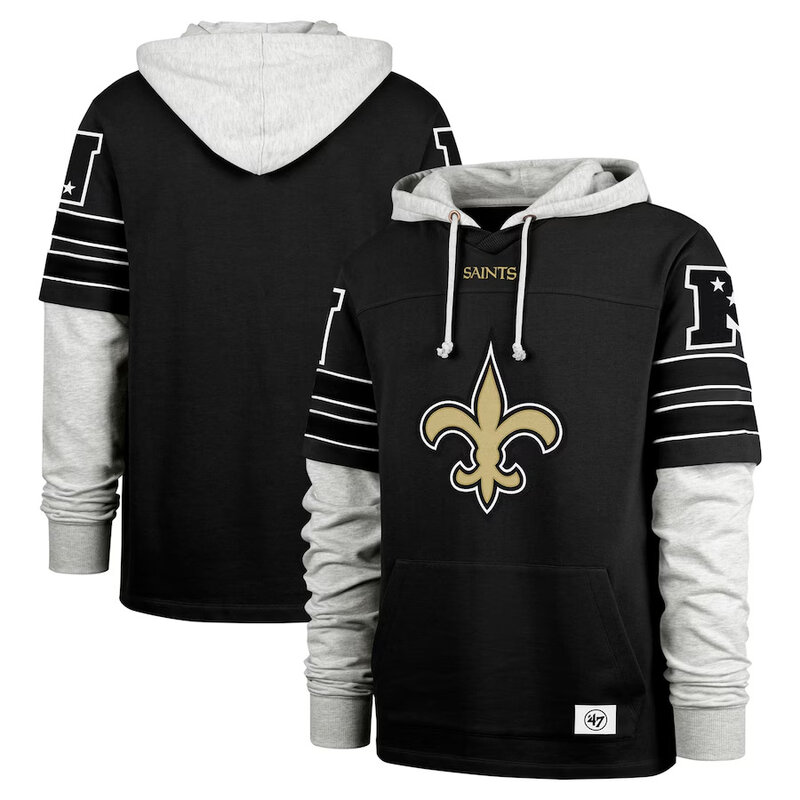 NFL Team Logo New Orleans Saints Pullover Hoodie,Classic Team Logo - Long Sleeve Unisex Adult Pullover Hoodie - Officially Licensed NFL Apparel