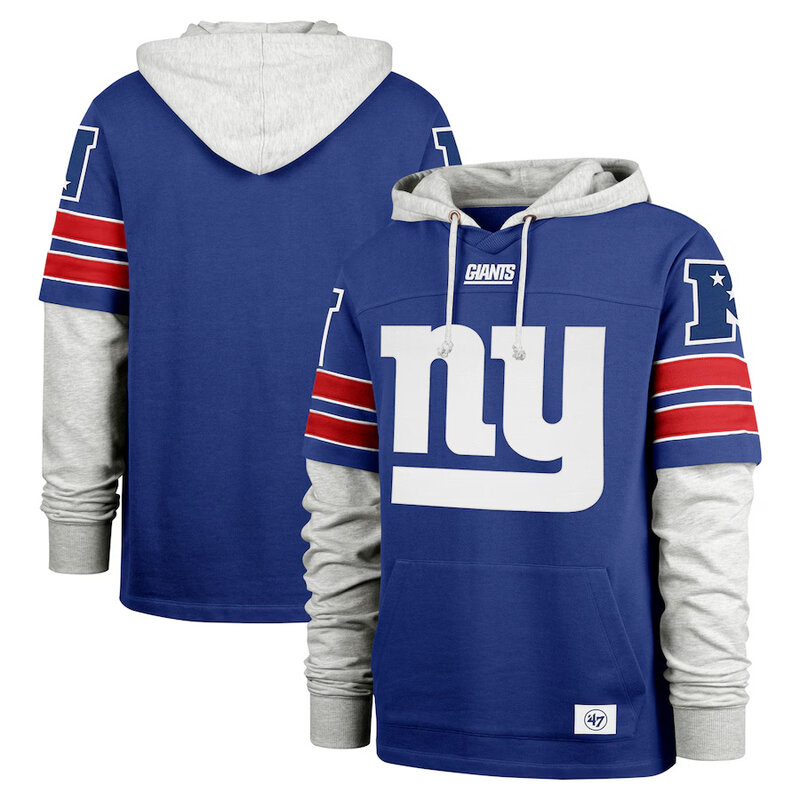 NFL Team Logo New York Giants Pullover Hoodie,Classic Team Logo - Long Sleeve Unisex Adult Pullover Hoodie - Officially Licensed NFL Apparel
