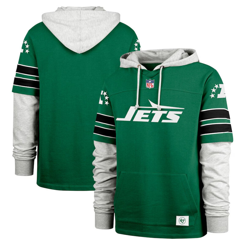 NFL Team Logo New York Jets Pullover Hoodie,Classic Team Logo - Long Sleeve Unisex Adult Pullover Hoodie - Officially Licensed NFL Apparel