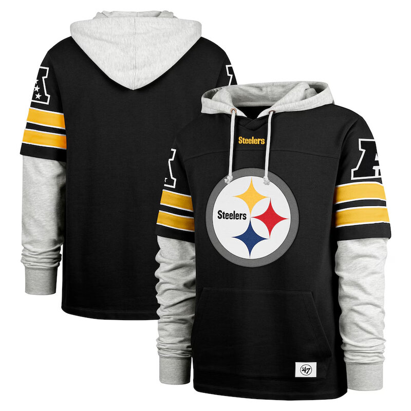 NFL Team Logo Pittsburgh Steelers Pullover Hoodie,Classic Team Logo - Long Sleeve Unisex Adult Pullover Hoodie - Officially Licensed NFL Apparel