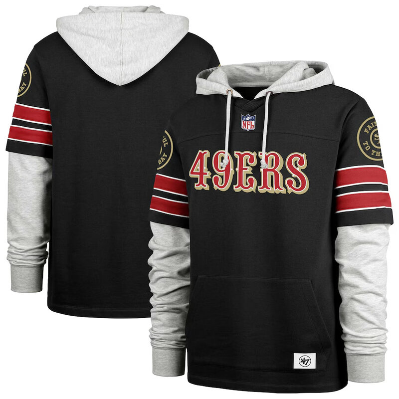NFL Team Logo San Francisco 49ers Pullover Hoodie,Classic Team Logo - Long Sleeve Unisex Adult Pullover Hoodie - Officially Licensed NFL Apparel