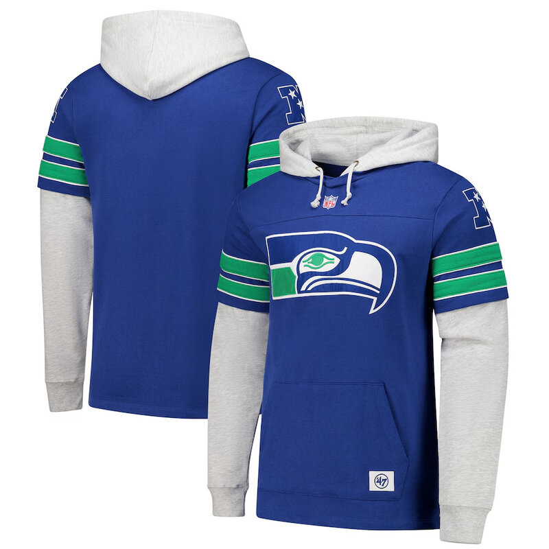 NFL Team Logo Seattle Seahawks Pullover Hoodie,Classic Team Logo - Long Sleeve Unisex Adult Pullover Hoodie - Officially Licensed NFL Apparel