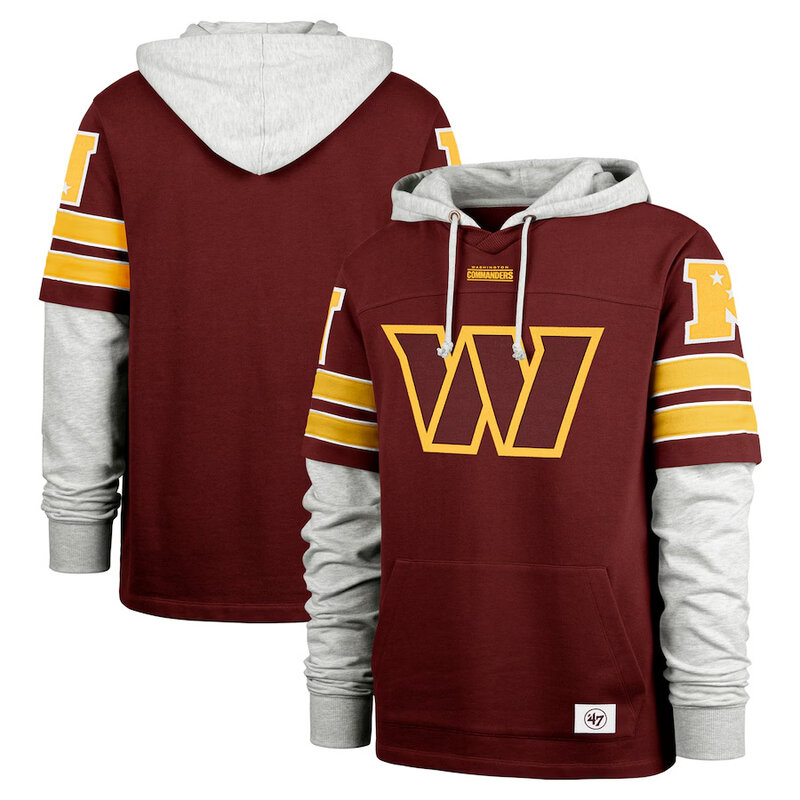 NFL Team Logo Washington Commanders Pullover Hoodie,Classic Team Logo - Long Sleeve Unisex Adult Pullover Hoodie - Officially Licensed NFL Apparel