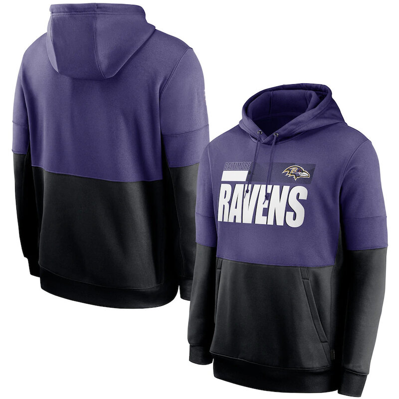 Officially Licensed NFL Team Logos Pullover Hoodie Baltimore Ravens Jersey Purple,Long Sleeve 3D Graphic Hooded Sweatshirt for Unisex america football hoodie merchandise