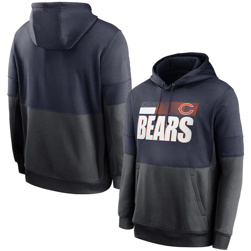 Officially Licensed NFL Team Logos Pullover Hoodie Chicago Bears Jersey Blue,Long Sleeve 3D Graphic Hooded Sweatshirt for Unisex america football hoodie merchandise