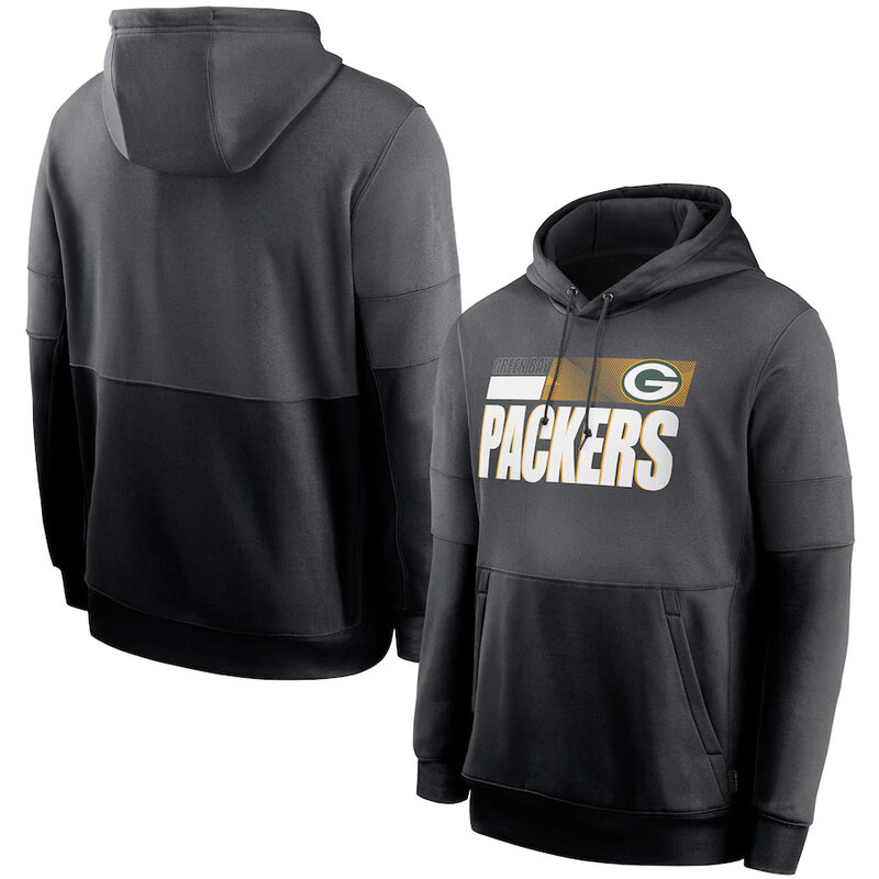 Officially Licensed NFL Team Logos Pullover Hoodie Green Bay Packers Jersey Black,Long Sleeve 3D Graphic Hooded Sweatshirt for Unisex america football hoodie merchandise