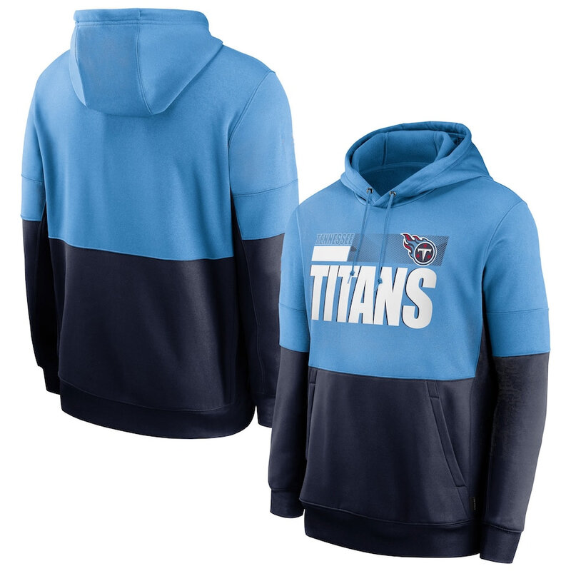 Officially Licensed NFL Team Logos Pullover Hoodie Tennessee Titans Jersey Blue,Long Sleeve 3D Graphic Hooded Sweatshirt for Unisex america football hoodie merchandise