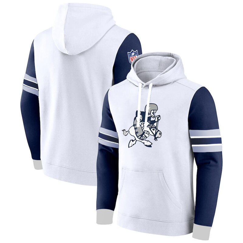NFL Team Pullover Hoodie Dallas Cowboys Footbatll Jersey White,Classic Team Logo - Long Sleeve Unisex Adult Pullover Hoodie - Officially Licensed NFL Apparel