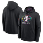 classic NFL fan gear San Francisco 49ers team logo 3D print pullover hoodie kangaroo pouch