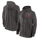 classic NFL fan footwear Tampa Bay Buccaneers team logo 3D print zip-up hoodie with two front pockets