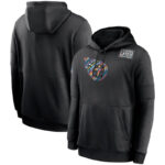NFL apparel - NFL Tennessee Titans Crucial Catch Football Hoodie Black,long sleeve drawstring hooded baseball sweatshirt with front pockets