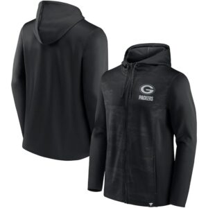 NFL Zip Hoodie Team Green Bay Packers Jersey Black