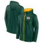 NFL Zip Hoodie Team Green Bay Packers Jersey Green