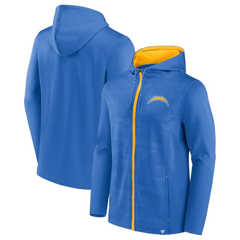 NFL Zip Hoodie Team Los Angeles Chargers Jersey Blue