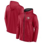 NFL Zip Hoodie Team San Francisco 49ers Jersey Red