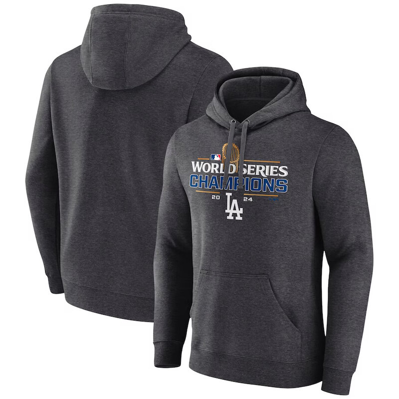 World Series Champions apparel - MLB 2024 World Series Champions Los Angeles Baseball Hoodie,long sleeve drawstring hooded baseball gear with front pockets