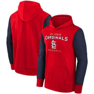 St. Louis Cardinals baseball Gear - MLB Gear St Louis Cardinals Pullover Hoodie Red,long sleeve drawstring hooded baseball apparel with front pockets