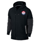 Texas Rangers baseball Gear - MLB Jersey Texas Rangers Zip UP Hoodie Black,long sleeve drawstring hooded baseball apparel with front pockets