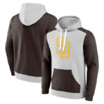 MLB San Diego Padres Apparel Gear - MLB San Diego Padres Baseball Hoodie Grey Black,long sleeve drawstring hooded baseball apparel with front pockets