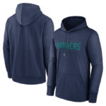 MLB Seattle Mariners Apparel Gear - MLB Seattle Mariners Pullover Hoodie Blue,long sleeve drawstring hooded baseball apparel with front pockets