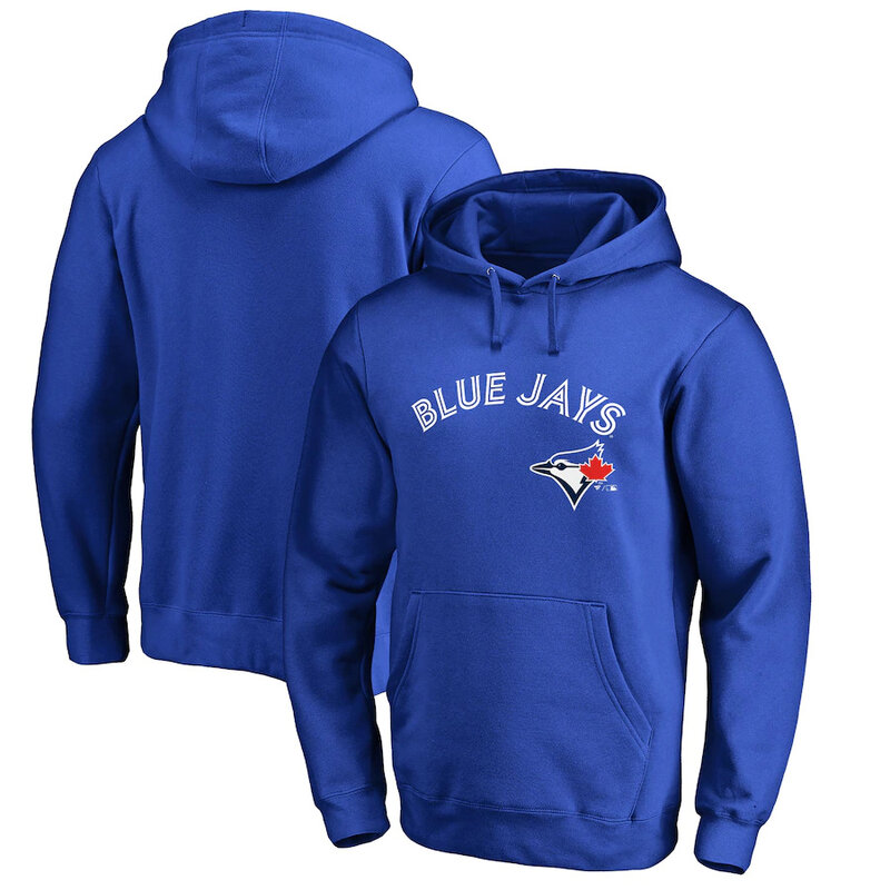 Toronto Blue Jays baseball Gear - MLB Team Toronto Blue Jays Pullover Baseball Hoodie Blue,long sleeve drawstring hooded baseball apparel with front pockets