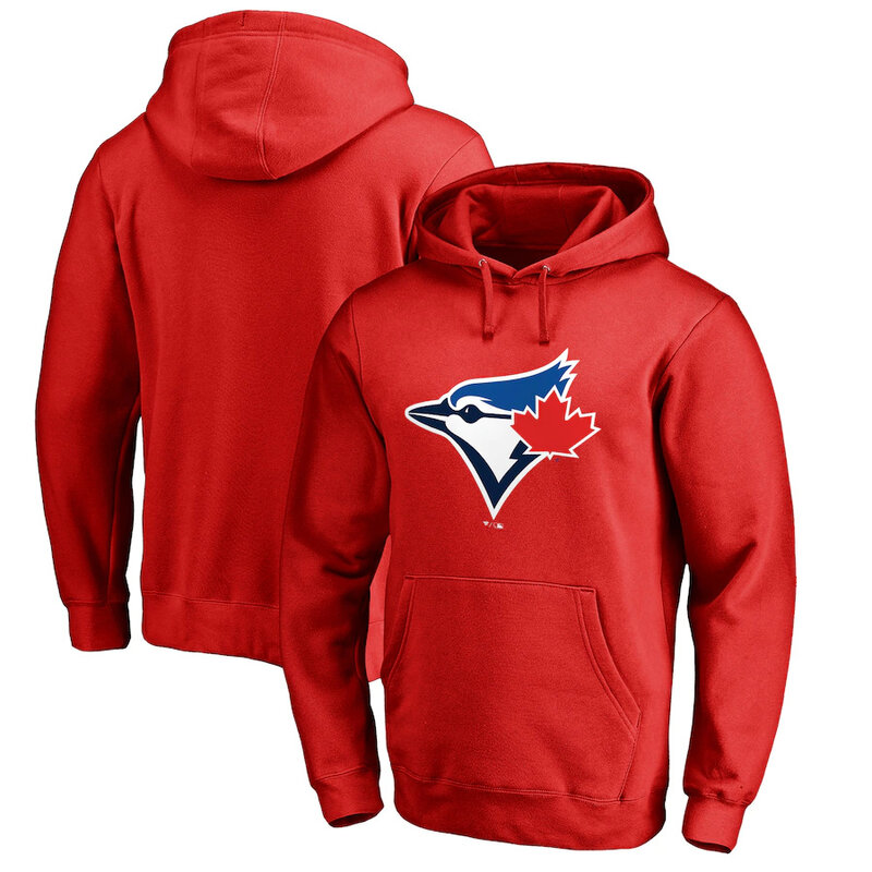 Toronto Blue Jays baseball Gear - MLB Toronto Blue Jays Baseball Hoodie Red,long sleeve drawstring hooded baseball apparel with front pockets