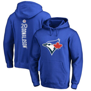 Toronto Blue Jays baseball Gear - MLB Toronto Blue Jays Josh Donaldson Baseball Hoodie Blue,long sleeve drawstring hooded baseball apparel with front pockets