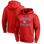Toronto Blue Jays baseball Gear - MLB Toronto Blue Jays Pullover Baseball Hoodie Red,long sleeve drawstring hooded baseball apparel with front pockets