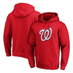 Washington Nationals baseball apparel - MLB Washington Nationals Baseball Hoodie Red,long sleeve drawstring hooded baseball gear with front pockets