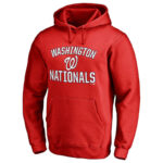 Washington Nationals baseball apparel - MLB Washington Nationals Pullover Baseball Hoodie Red,long sleeve drawstring hooded baseball gear with front pockets
