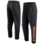 Mens Classic NFL Team Cincinnati Bengals Active Jogger Team Sweatpant With Elastic Waistband and cuffed ankle,Perfect for sports and daily activities