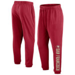 Mens Classic NFL Team San Francisco 49ers Active Jogger Team Sweatpant With Elastic Waistband and cuffed ankle,Perfect for sports and daily activities